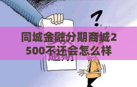 同城金融分期商城2500不还会怎么样