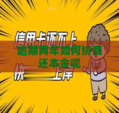 逾期两年如何协商还本金呢