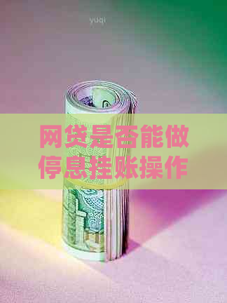 网贷是否能做停息挂账操作规定