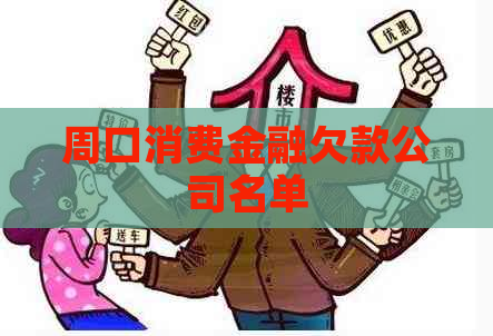 周口消费金融欠款公司名单