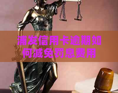 浦发信用卡逾期如何减免罚息费用