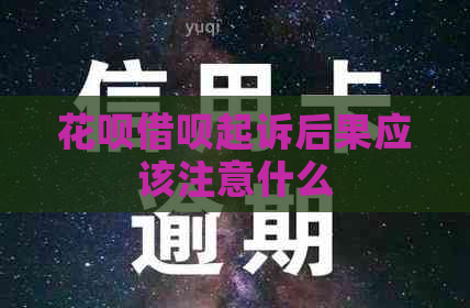 花呗借呗起诉后果应该注意什么