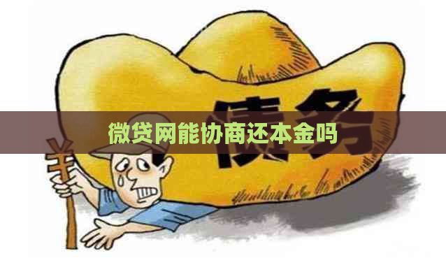 微贷网能协商还本金吗