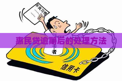 惠民贷逾期后的处理方法