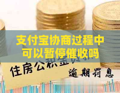 支付宝协商过程中可以暂停吗