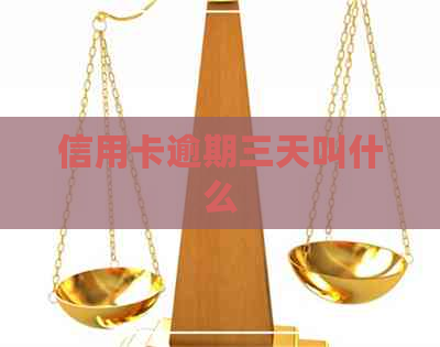 信用卡逾期三天叫什么