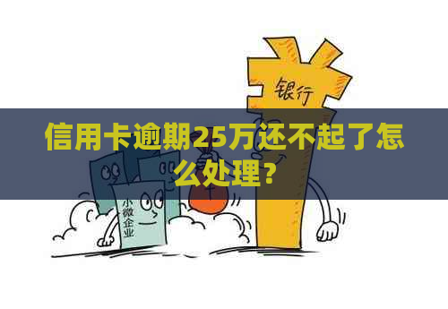 信用卡逾期25万还不起了怎么处理？