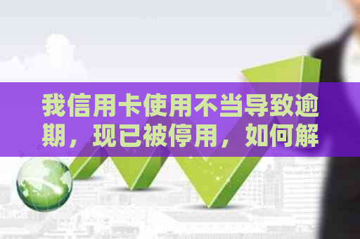 我信用卡使用不当导致逾期，现已被停用，如何解决这个问题？