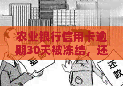 农业银行信用卡逾期30天被冻结，还清后能否继续使用？