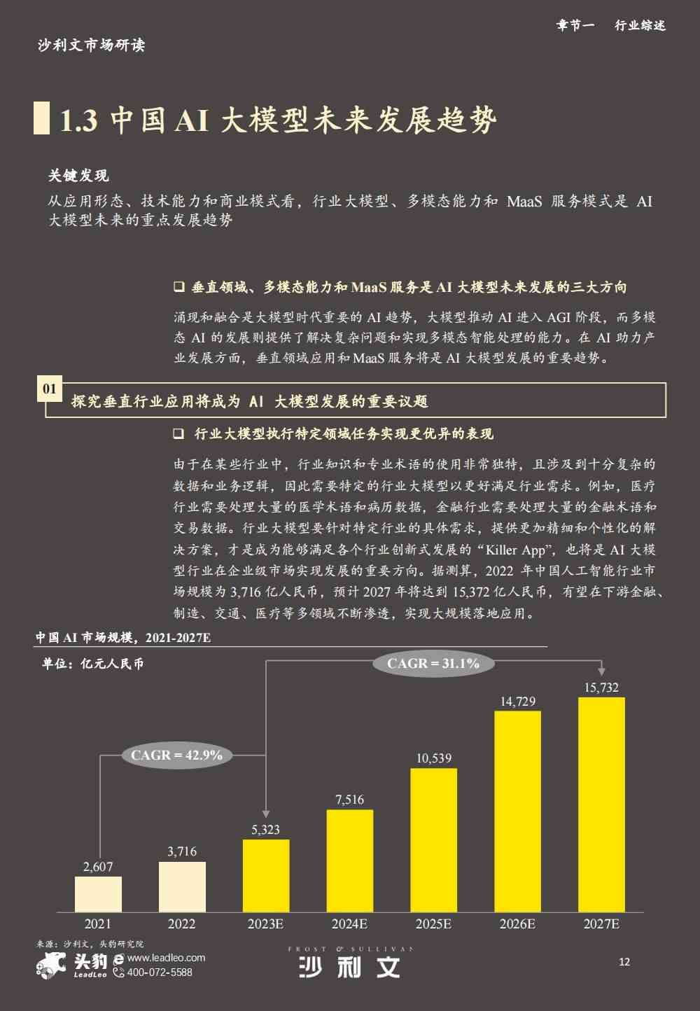 中国的ai数据报告