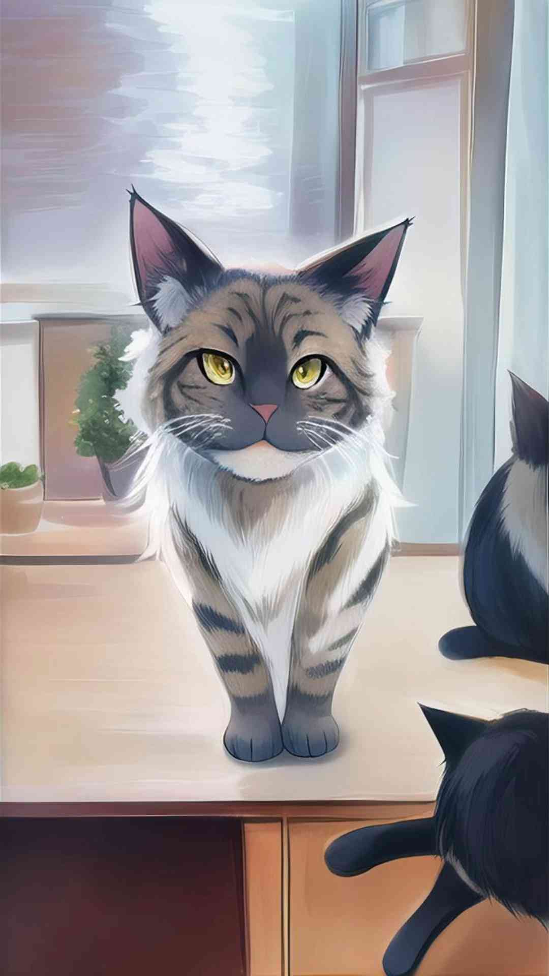 猫咪主题的二次元AI绘画创作与情感文案融合